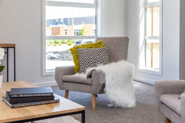 Seperate living area with double glazing in new build by Frampton Construction